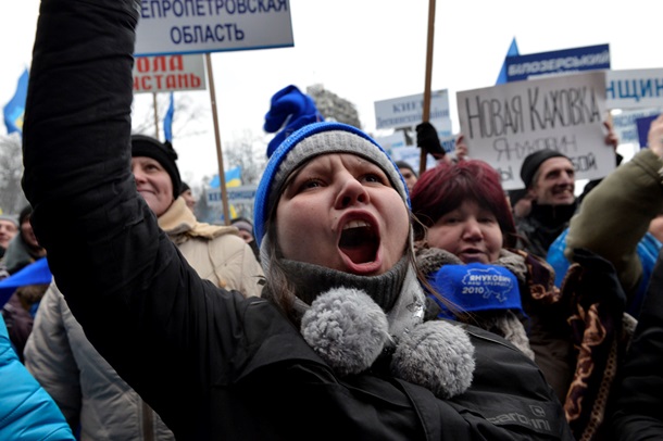 Все ради бюджета. ФотоРепортаж с митинга сторонников Партии регионов под Радой Все ради бюджета. ФотоРепортаж с митинга сторонников Партии регионов под Радой