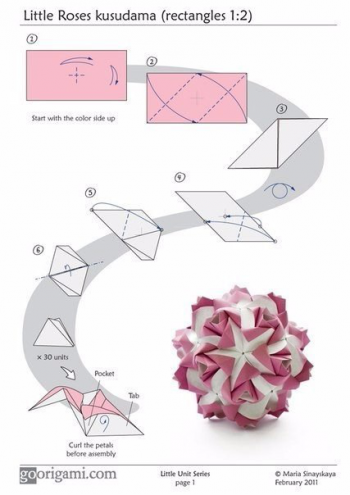 Шары счастья оригами, Кусудама
