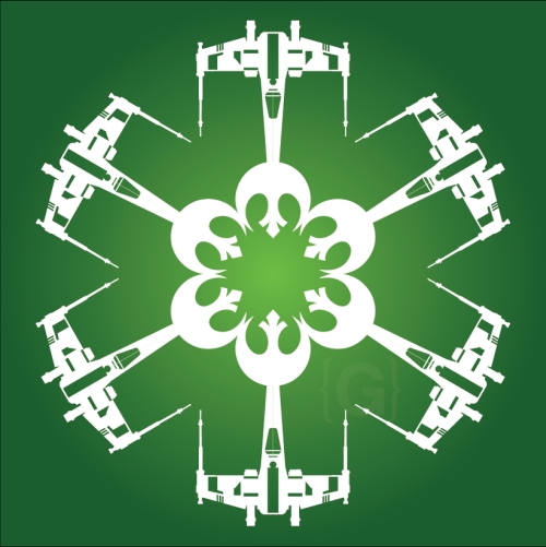 X-Wing starfighter - Star Wars Snowflake