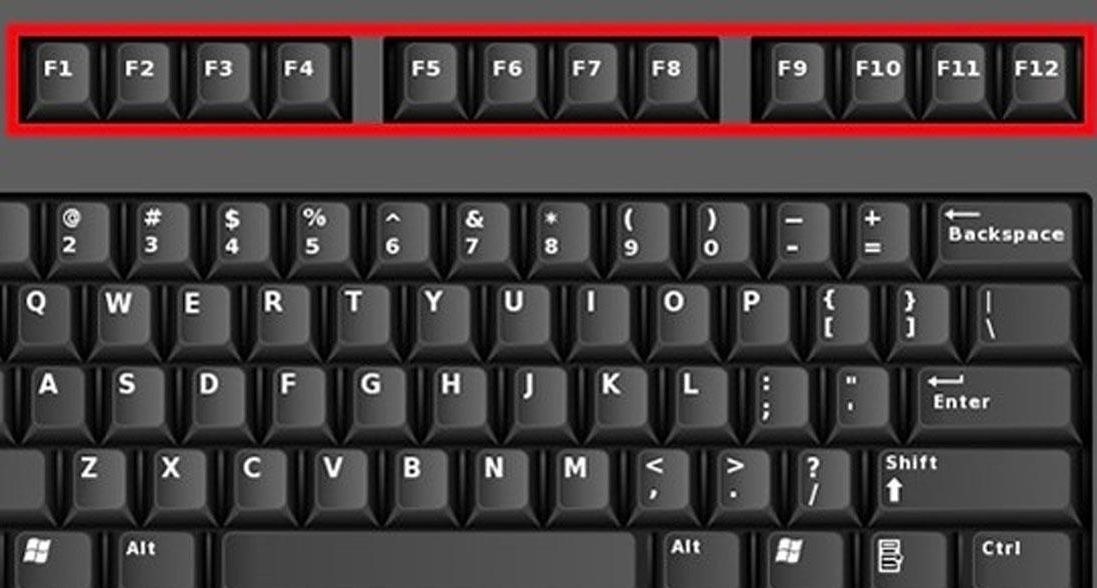 Клавиши от F1 до F12