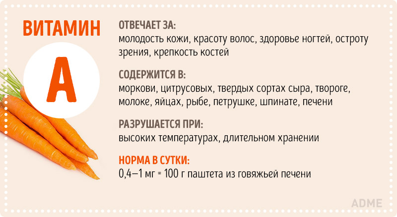 Инфографика Всё о витаминах Инфографика Всё о витаминах