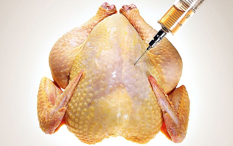 Удалить из курицы антибиотики