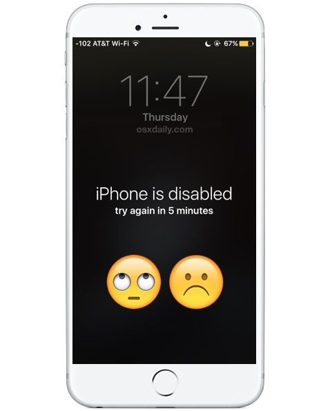 iPhone отключен. Повторите через... Способы решения! iPhone отключен. Повторите через...