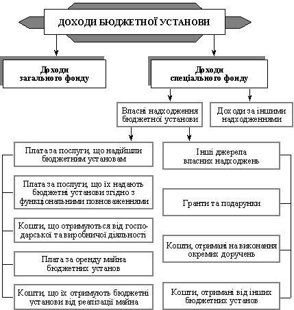 Класифікація доходів бюджетних установ