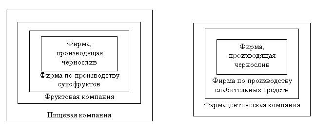 Варианты расширительных представлений о фирме, производящей чернослив