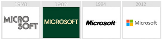 Microsoft - Эволюция логотипов Apple, Google, Nokia, BMW, Audi